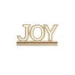 Set of Two Beige And White Christmas Tabletop Sign with LED