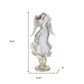 21" White And Gold Resin Angel Christmas Tabletop Sculpture