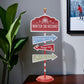 34" Red Blue And Green Iron Dog Tabletop Sign