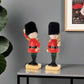 Set of Two Black Gold And Red Polyresin Christmas Nutcracker Figurines