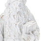 Set of Two White Polyresin Christmas Santa Figurine