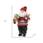 13" Red White And Black Fabric Christmas Santa Figurine