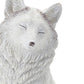 Set of Two White Polyresin Fox Figurine