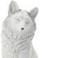 Set of Two White Polyresin Fox Figurine