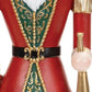 Set of Two Red Green And Black Polyresin Tabletop Sculpture