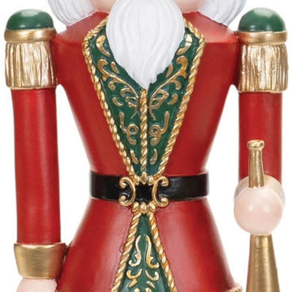 Set of Two Red Green And Black Polyresin Tabletop Sculpture