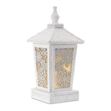 17" White Wood Tabletop Sculpture with LED