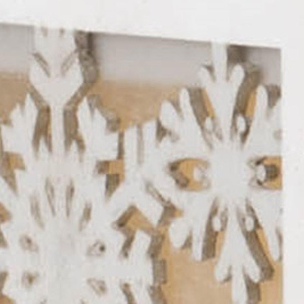 17" White Wood Tabletop Sculpture with LED