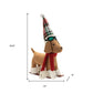 Set of Two Red White And Green Fabric Dog Figurine