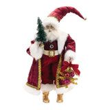 25" Red And White Resin Christmas Santa Figurine