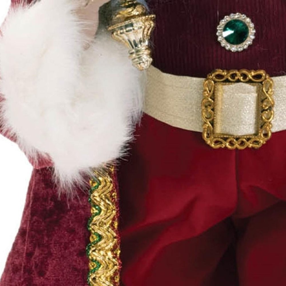 25" Red And White Resin Christmas Santa Figurine