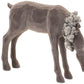 Set of Two Gray Resin Deer Christmas Figurine
