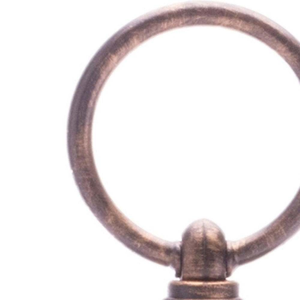 9" Brown White And Red Plastic Christmas Santa Tabletop Sculpture with LED