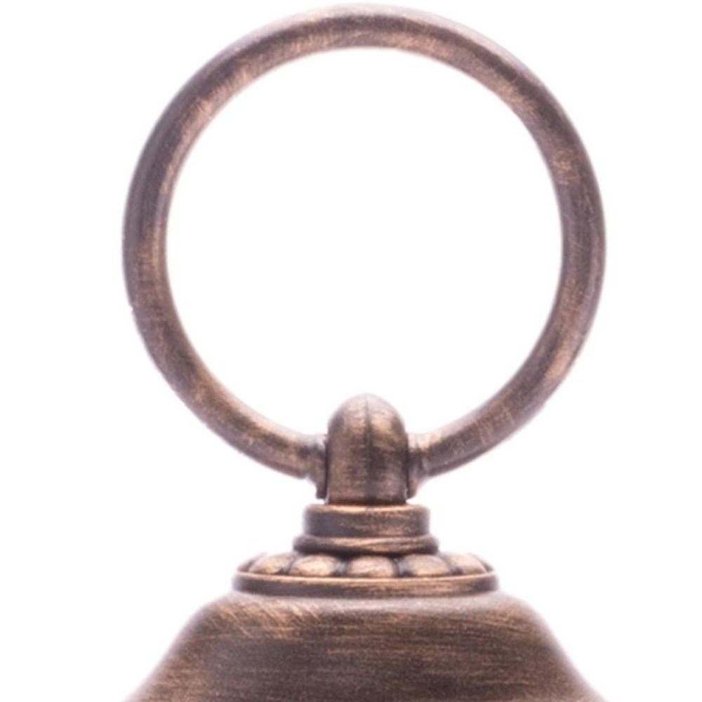 9" Brown White And Red Plastic Christmas Santa Tabletop Sculpture with LED