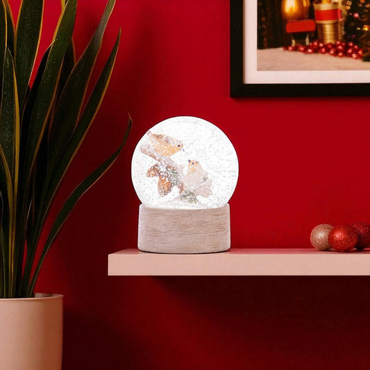 5" Beige Resin Bird Tabletop Sculpture