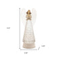 13" White Plastic Angel Tabletop Sculpture with LED