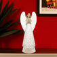13" White Plastic Angel Tabletop Sculpture with LED