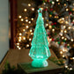 12" Green Plastic Trees Christmas Christmas Tree Tabletop Sculpture with LED