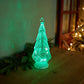 12" Green Plastic Trees Christmas Christmas Tree Tabletop Sculpture with LED