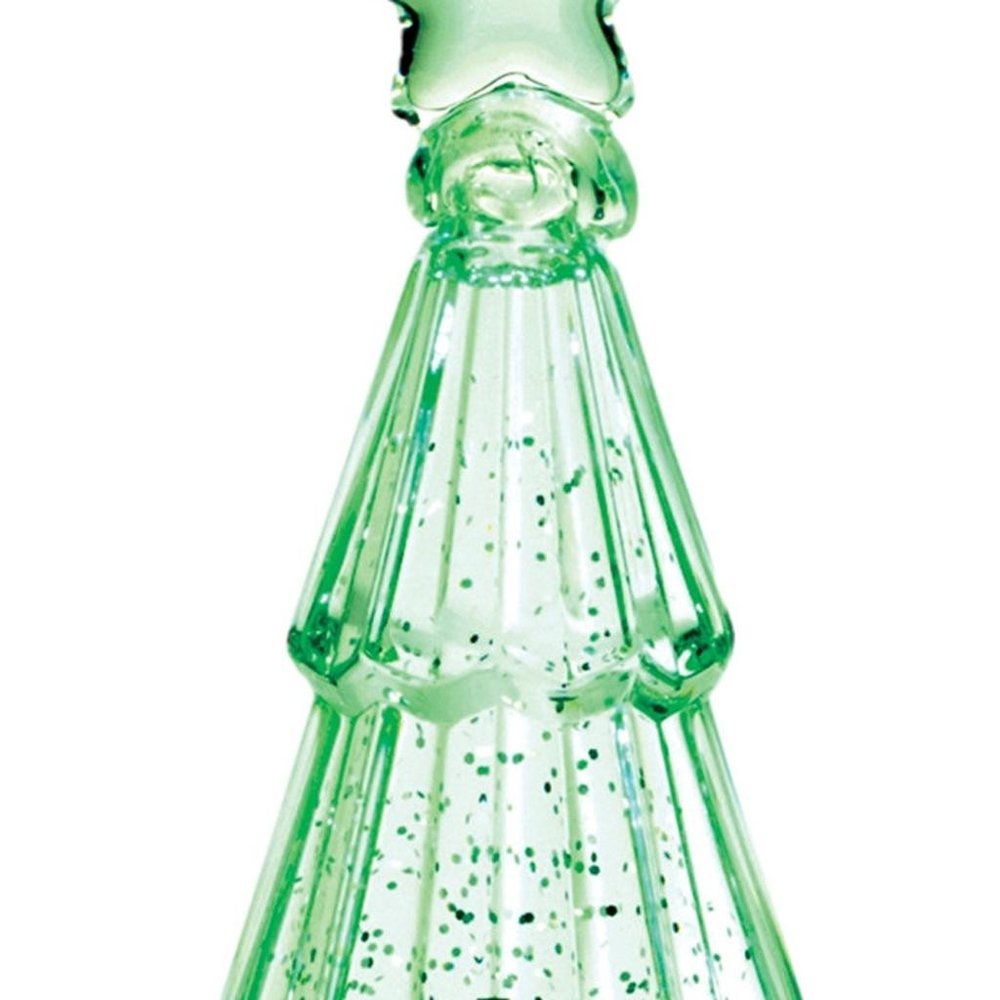 12" Green Plastic Trees Christmas Christmas Tree Tabletop Sculpture with LED