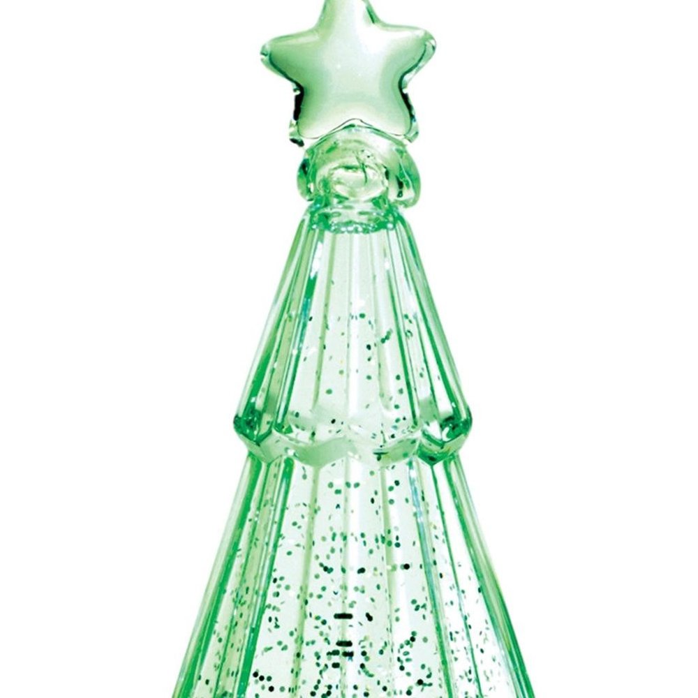 12" Green Plastic Trees Christmas Christmas Tree Tabletop Sculpture with LED