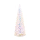 14" White Blue And Pink Plastic Trees Tabletop Sculpture with LED