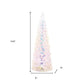 14" White Blue And Pink Plastic Trees Tabletop Sculpture with LED