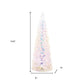 14" White Blue And Pink Plastic Trees Tabletop Sculpture with LED