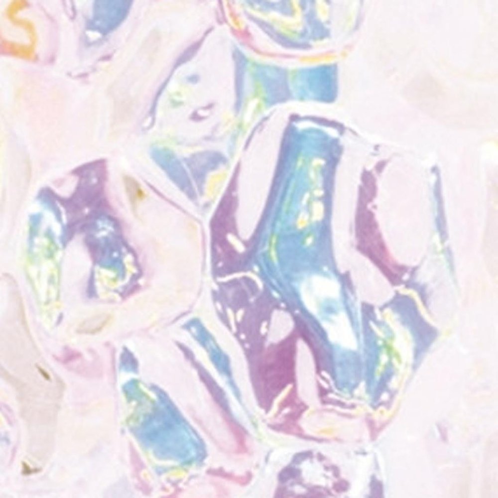 18" White Blue And Pink Plastic Trees Tabletop Sculpture with LED