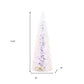 18" White Blue And Pink Plastic Trees Tabletop Sculpture with LED