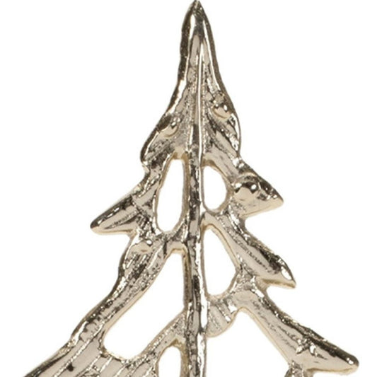 Set of Two Gold Aluminum Tabletop Sculpture