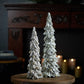 Set of Two Silver And Gold Polyresin Trees Tabletop Sculpture