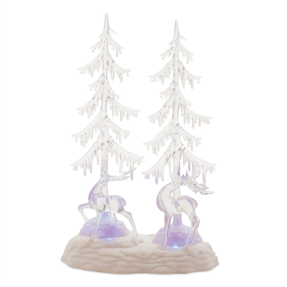 15" Clear Plastic Trees Tabletop Sculpture