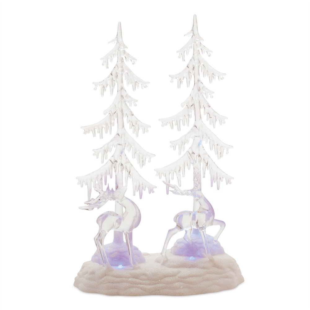 15" Clear Plastic Trees Tabletop Sculpture