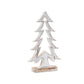 Set of Two White And Beige Trees Tabletop Sculpture