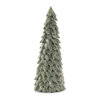 26" Green Fabric Trees Tabletop Sculpture