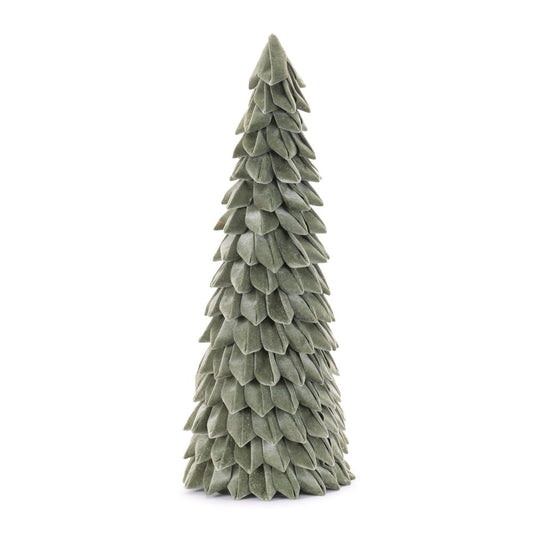 26" Green Fabric Trees Tabletop Sculpture