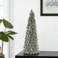 26" Green Fabric Trees Tabletop Sculpture