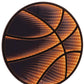 17" Black And Orange Acrylic Basketball Tabletop Sign with LED