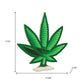 18" Green Acrylic Leaf Tabletop Sign with LED