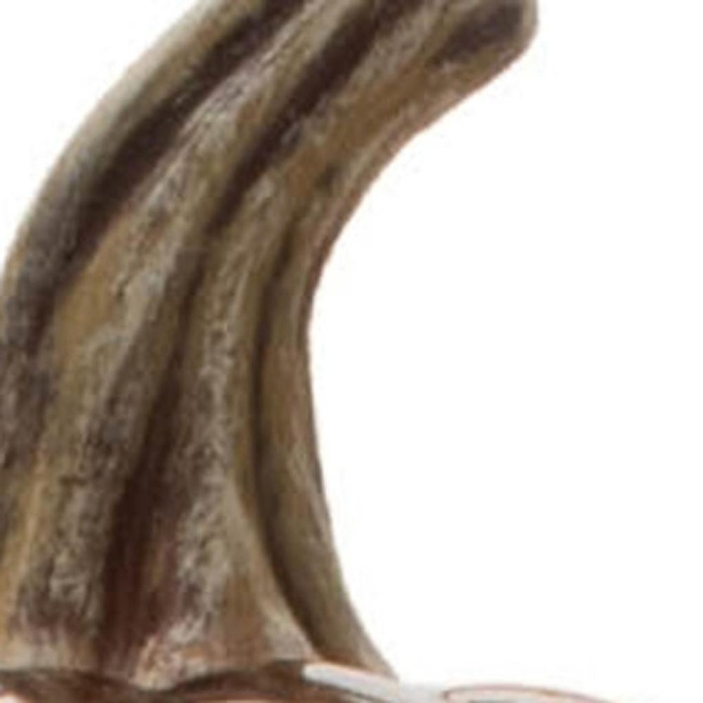 Set of Two Orange Glass Pumpkin Thanksgiving Pumpkin Tabletop Sculpture with LED