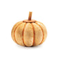 Set of Two Orange Wood Pumpkin Thanksgiving Pumpkin Tabletop Sculpture