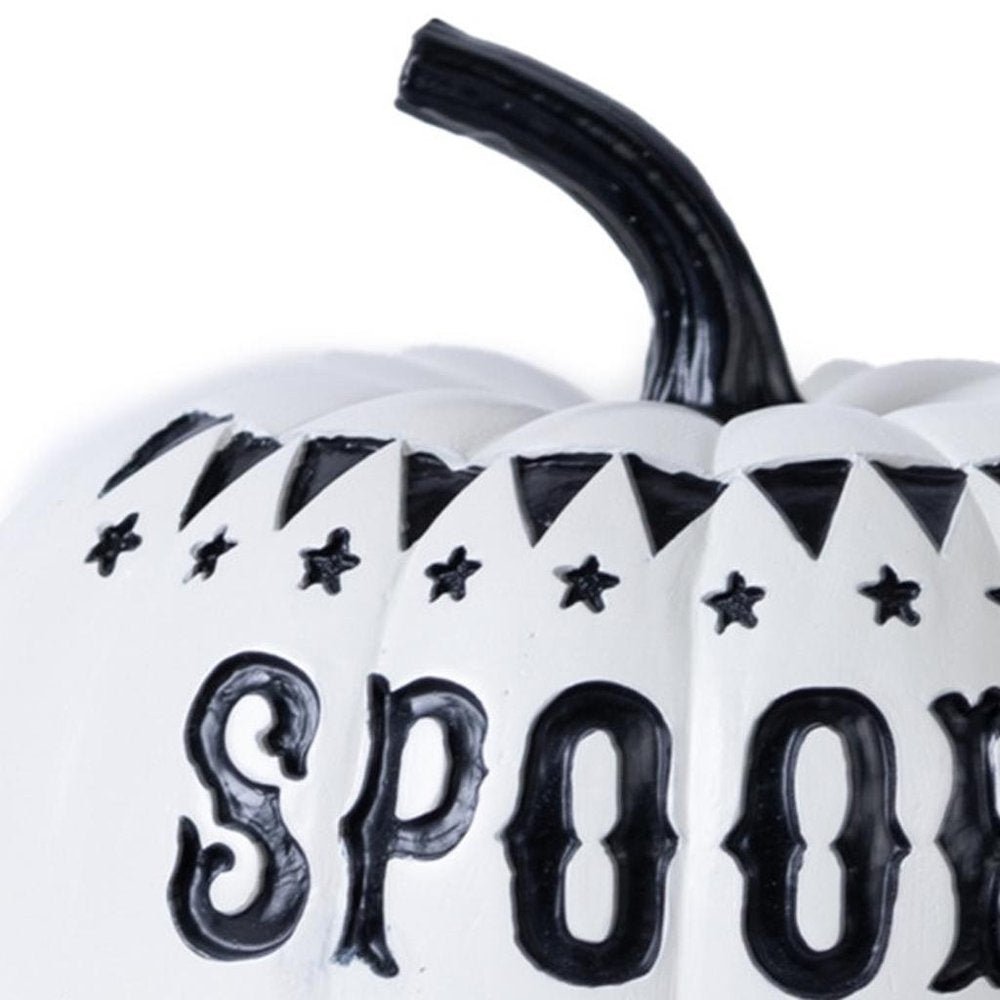 Set of Two White And Black Polyresin Tabletop Sculpture