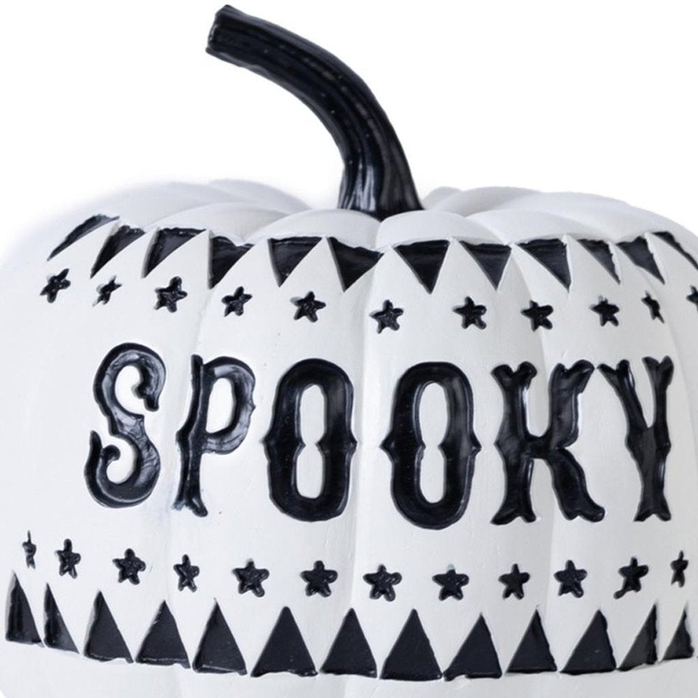 Set of Two White And Black Polyresin Tabletop Sculpture