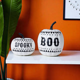 Set of Two White And Black Polyresin Tabletop Sculpture