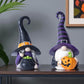 Set of Two Black Orange And Purple Polyresin Figurine