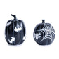 Set of Two Black And White Polyresin Tabletop Sculpture