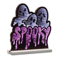 13" White Black And Purple Acrylic Halloween Ghost Tabletop Sign with LED