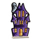 24" Black Orange And Purple Acrylic House Halloween Ghost Tabletop Sign with LED