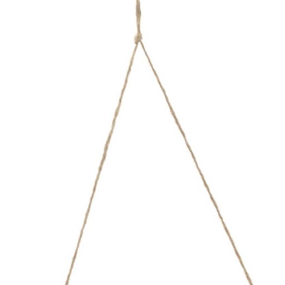 37" White And Beige Wood Bird Tabletop Sculpture